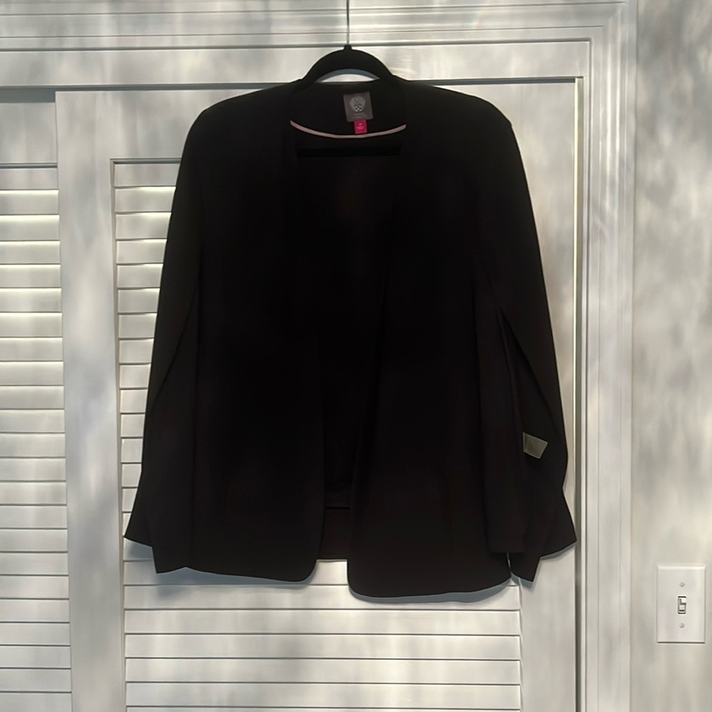 Vince Camuto black cape blazer